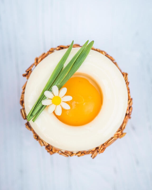 Gâteau trompe l'œil œuf au plat