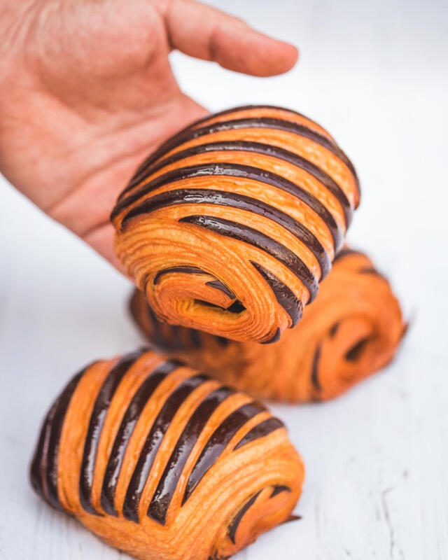 Pain au chocolat au brownie