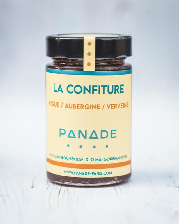 Pot de confiture figue aubergine verveine