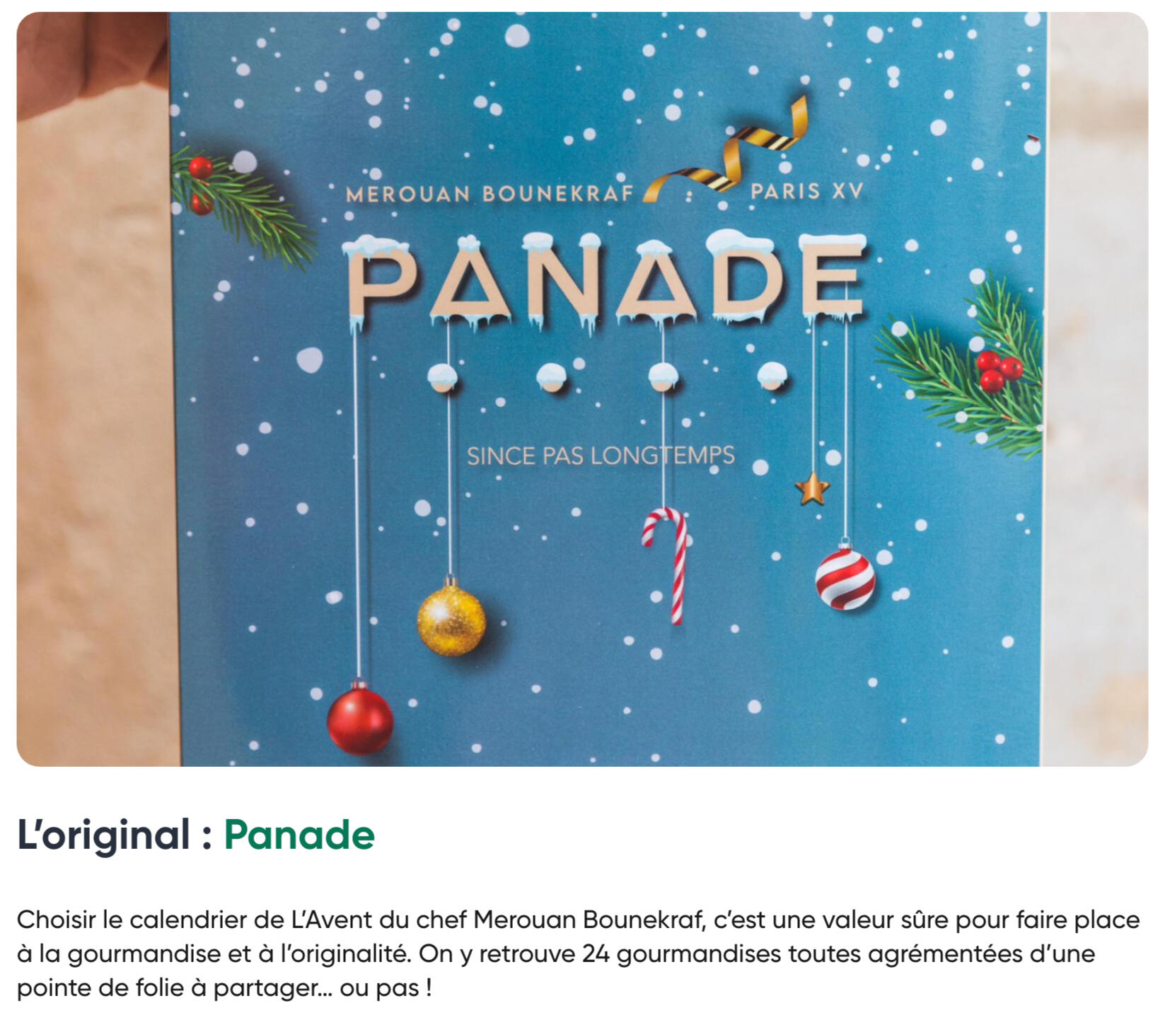 Article à propos de Panade Paris sur le site Sortir à Paris